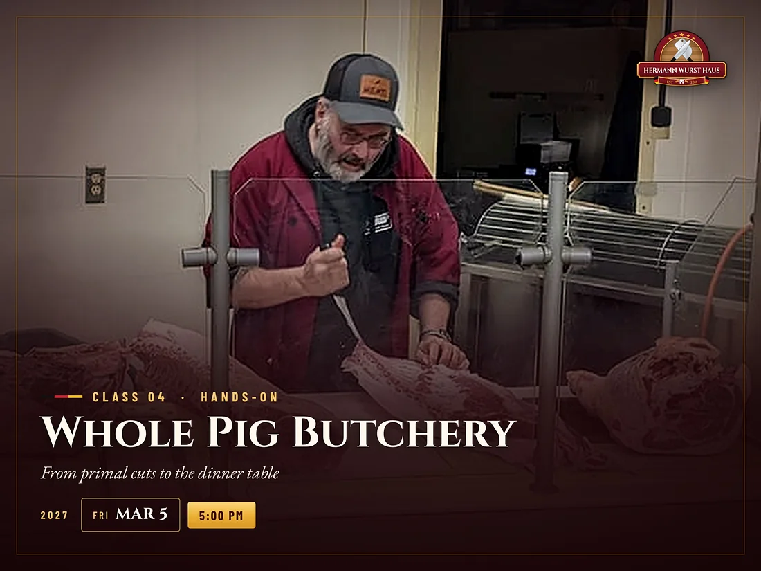 Whole Pig Butchery class – Friday Mar 5, 2027 at 5:00 PM